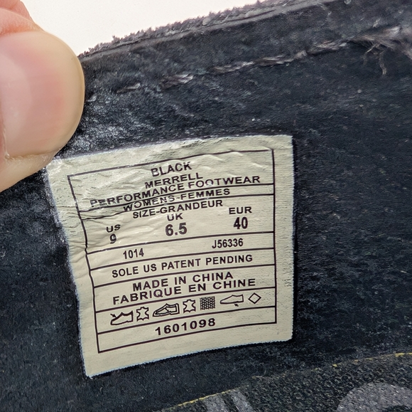 Merrrell Black Suede Ballet Flats Comfort Size 9 - Picture 7 of 8